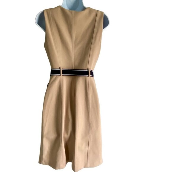 Tommy Hilfiger Sleeveless Scuba Crepe Dress with Front Zipper Pockets Size 4 - Picture 6 of 10